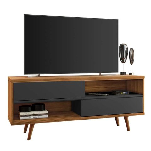 Rack Para Tv Até 50" Nt1180 Notável Preto / Freijó
