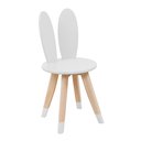 Ver imagem 3 de Cadeira Infantil Coelho Tampo Mdf Pés Pinus Resistente:branco