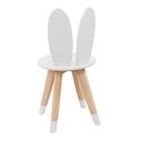 Ver imagem 2 de Cadeira Infantil Coelho Tampo Mdf Pés Pinus Resistente:branco
