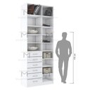 Ver imagem 5 de MÓDULO CLOSET GAVETEIRO PRATELEIRAS COM NICHOS M496.B MUNDI MOVEIS