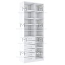 Ver imagem 4 de MÓDULO CLOSET GAVETEIRO PRATELEIRAS COM NICHOS M496.B MUNDI MOVEIS