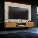 Ver imagem 1 de Painel para Tvs 65" Âmbar Off White e Cinamomo Ripado Bechara