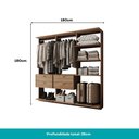 Ver imagem 4 de Closet Modulado com 4 Gavetas Alasca Freijó Carraro