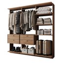 Ver imagem 2 de Closet Modulado com 4 Gavetas Alasca Freijó Carraro