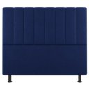 Ver imagem 5 de Kit Cabeceira e Baú Cama Box Casal Cora 140cm Suede Azul - Desk Design