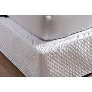 Saia Box Para Cama Solteiro Branca Matelada