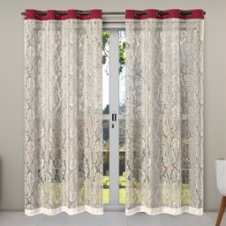 Cortina Sala Quarto Janela 2,80x2,30 Oxford Escritório Vinho - 1