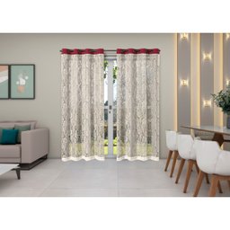 Cortina Sala Quarto Janela 2,80x2,30 Oxford Escritório Vinho - 2