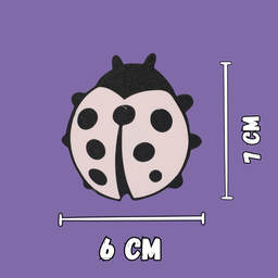 Imagem do Produto Puxador de Gaveta Infantil Joaninha, Rosa e Preto, Kit com 2 Unidades:rosa - 6