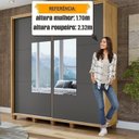 Ver imagem 5 de Guarda-Roupa Casal Monte Carlo com 2 Portas de Correr com Espelho e 4 Gavetas Internas e Maleiros Cinza/Cinamomo/Grafite