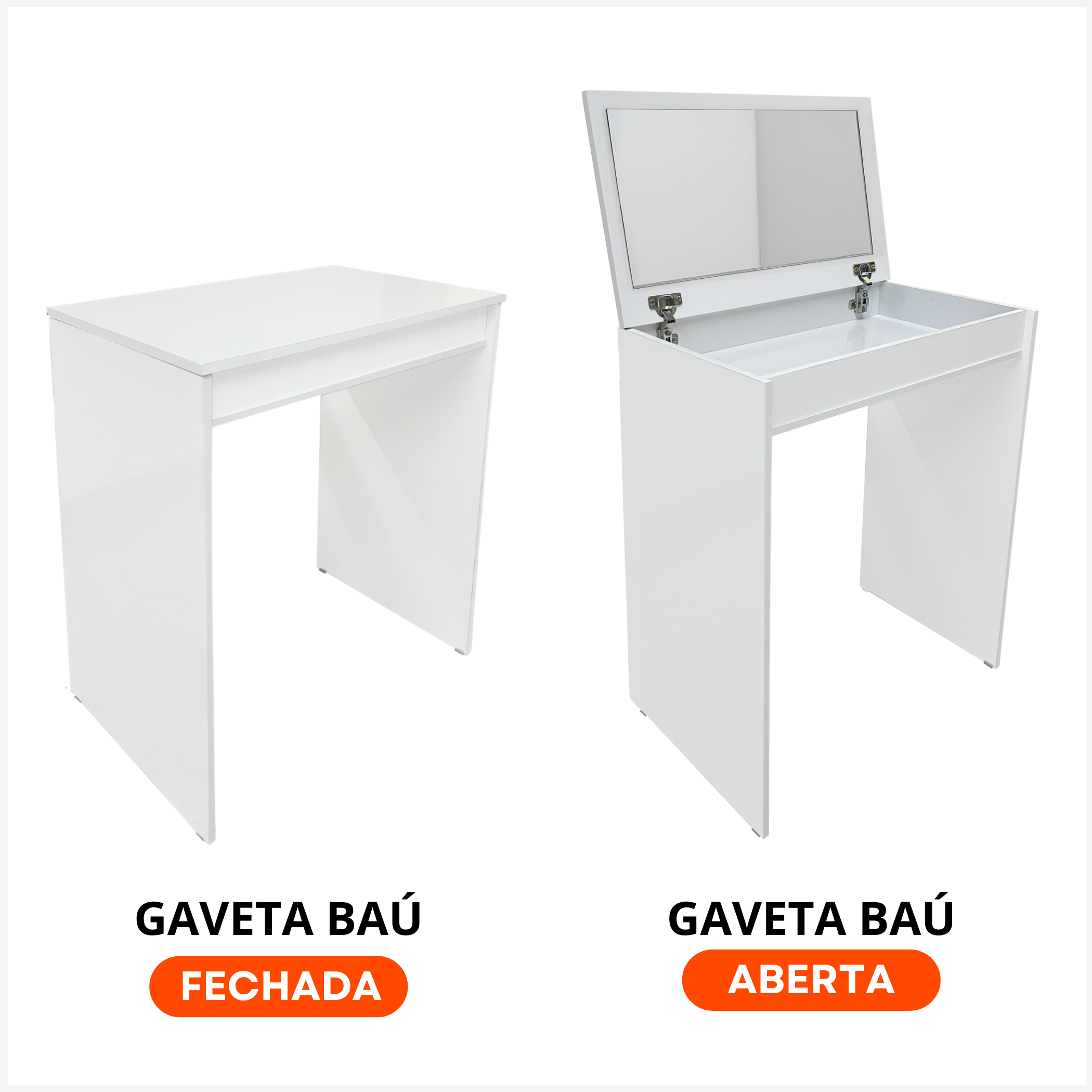 Mesinha Escrivaninha Penteadeira Camarim de Apoio Mesa Gamer Estudos Trabalho C/ Gaveta Organizadora - 2