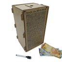 Ver imagem 1 de Cofre Desafio 50 Mil Guardar Junte Dinheiro Woodbox Torre na