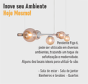 Ver imagem 7 de Lustre Pendente Figo Prata - 6 Globos Esfera de Vidro Fumê - 6-2620-15-fu