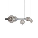 Ver imagem 3 de Lustre Pendente Figo Prata - 6 Globos Esfera de Vidro Fumê - 6-2620-15-fu