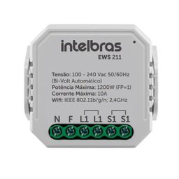 Mini controlador smart Wi-Fi Intelbras EWS 211 para 1 interruptor - 1