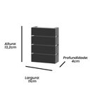 Ver imagem 4 de Arandela de Parede Slim 1303 Branco com Focos e 3 Frisos - RPM Móveis