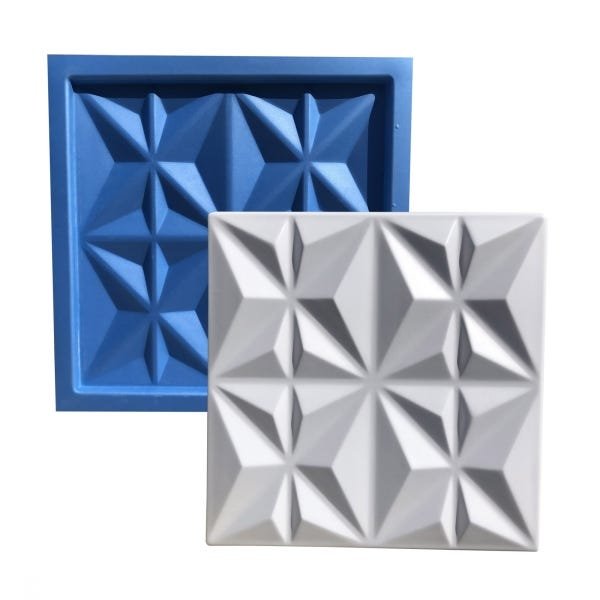 Forma Gesso Plástico e Borracha Placa 3D - Cullinans Moderno - 4