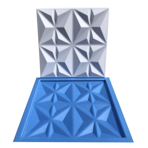Forma Gesso Plástico e Borracha Placa 3D - Cullinans Moderno - 1