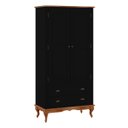 Ver imagem 1 de Guarda Roupa Madeira 2 Portas 60818 Hannover Linz Móveis - Preto/imbuia