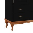 Ver imagem 4 de Guarda Roupa Madeira 2 Portas 60818 Hannover Linz Móveis - Preto/imbuia