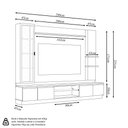 Ver imagem 4 de Conjunto Painel Rack Módulo Lateral e Cristaleira Been Mdp/mdf Tv até 75 Canela/gris G77 - Gran Belo