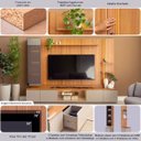 Ver imagem 3 de Conjunto Painel Rack Módulo Lateral e Cristaleira Been Mdp/mdf Tv até 75 Canela/gris G77 - Gran Belo