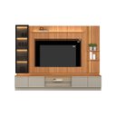 Ver imagem 6 de Conjunto Painel Rack Módulo Lateral e Cristaleira Been Mdp/mdf Tv até 75 Canela/gris G77 - Gran Belo