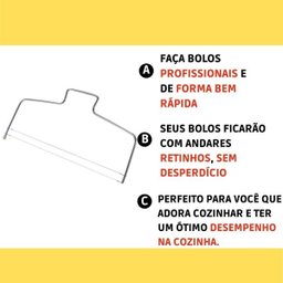 Nivelador Cortador Fatiador De Bolo Ajustável 2 Linhas Inox - 4