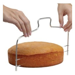 Nivelador Cortador Fatiador De Bolo Ajustável 2 Linhas Inox - 1