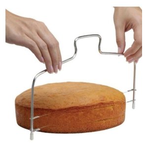 Nivelador Cortador Fatiador De Bolo Ajustável 2 Linhas Inox