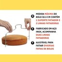 Ver imagem 5 de Nivelador Cortador Fatiador De Bolo Ajustável 2 Linhas Inox