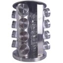 Ver mais imagens de Porta Temperos Condimentos Suporte Giratório em Aço Inox com 16 Potes - inox
