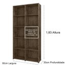 Ver imagem 3 de Estante Multiuso 4 Prateleira 10 Nichos Castani Hungria Brienza Decor