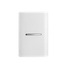 Placa 4x2 com 1 Interruptor Simples Horizontal - Branco/cromado - Dicompel Dc-1200/2 - 1