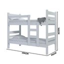Ver imagem 2 de Cama Beliche Solteiro Rubi Branco Shopjm