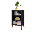 Ver imagem 4 de Sapateira Organizador Multifuncional Retro 2 Portas P/12 Pares -Pês de Madeira:PRETO