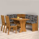 Ver imagem 1 de Canto Alemão Ian 5 Lugares Seda/cobre - Viero Móveis