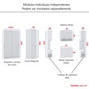 Ver imagem 5 de Guarda Roupa Dormitório Modulado Alpes Solteiro Canto c/ 2 Portas de Correr - Luciane M01:Branco
