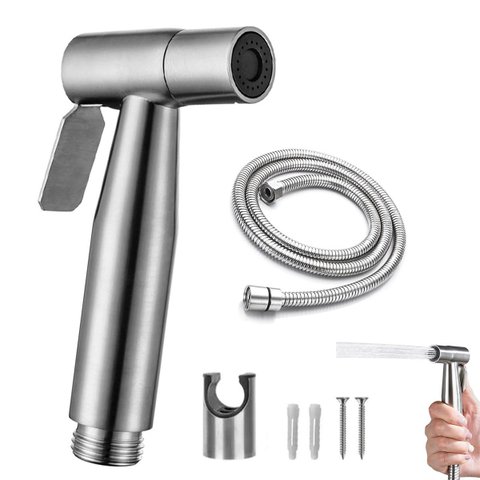 Ducha Higienica Chuveirinho Casa Banheiro Box Lavabo Mangueira Flexivel Privada Suporte Higienizaçao