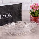 Ver imagem 4 de Kit 4 Centro de Mesa Cristal Deli Lyor 26x14x5,5cm Fruteira Decorativo Sala Jantar