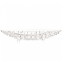 Kit 4 Centro de Mesa Cristal Deli Lyor 26x14x5,5cm Fruteira Decorativo Sala Jantar - 3
