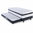 Ver imagem 2 de Cama Box Solteiro com Auxiliar 2 em 1 88x188 Ouro Cinza Design