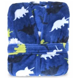 Roupão Infantil Masculino Estampa Dinossauro - Tam: M