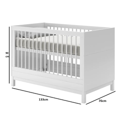 Berço Americano Multifuncional Branco Linha Cozy Quater 2 em 1 - 4
