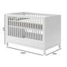Berço Americano Multifuncional Branco Linha Cozy Quater 2 em 1 - 2