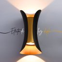 Ver imagem 2 de Arandela Minimalista Branco Quente 3k Preto/dourado 10w