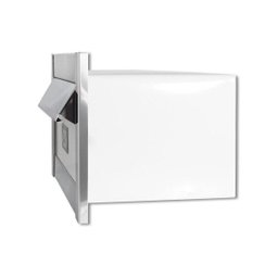 Caixa De Correio carta Frente em Inox polido brilhante com tarja branca 23 cm profundidade - 2