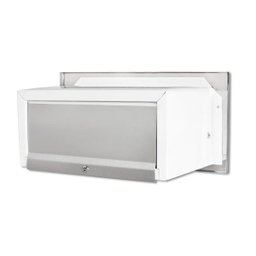 Caixa De Correio carta Frente em Inox polido brilhante com tarja branca 23 cm profundidade - 3