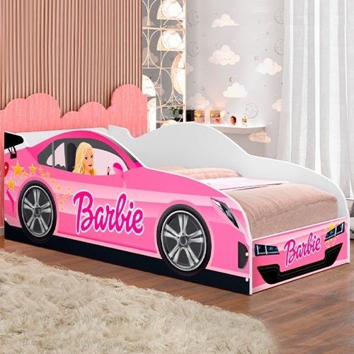 Cama Carro Infantil tamanho juvenil Barbie