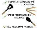 Ver mais imagens de Kit 12 Utensílios de Cozinha em Silicone e Cabo de Madeira Resistente Ao Calor - Rosa